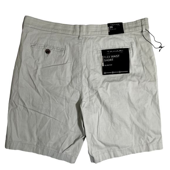 Tahari Men's Flex Waist Slim Fit Stretch 9" Chino Shorts - Mint Green - Size 38 - Picture 2 of 7